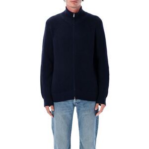 ISABEL MARANT Men's Rib Knit Full Zip Cardigan Sweater Men MIDNIGHT Sweaters &
